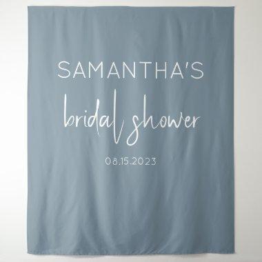 Dusty Blue Boho Bridal Shower Backdrop