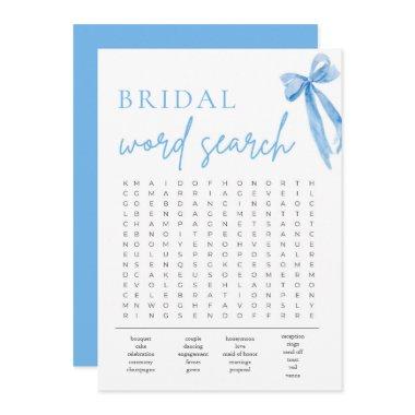 Dusty Blue Bow  Word Search Game