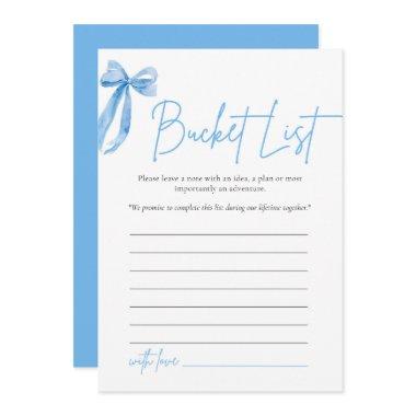 Dusty Blue Bow Bucket List  Game