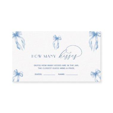 Dusty Blue Bow Guess How Many Kisses Game Enclosure