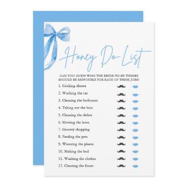 Dusty Blue Bow Honey Do List  Game