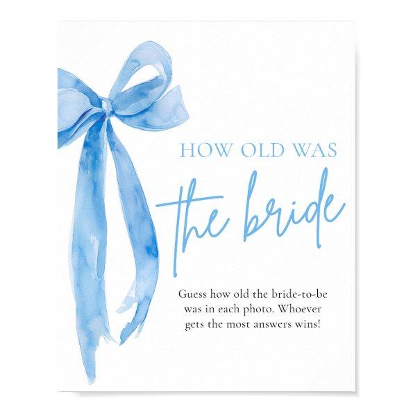 Dusty Blue Bow How Old Was The Bride  Poster