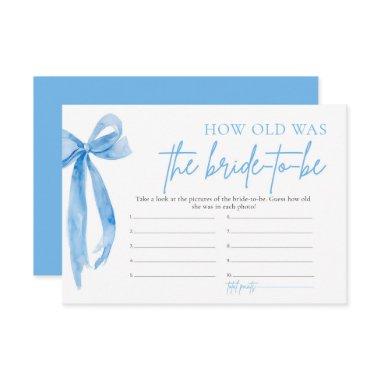 Dusty Blue Bow How Old Was The Bride To Be Game