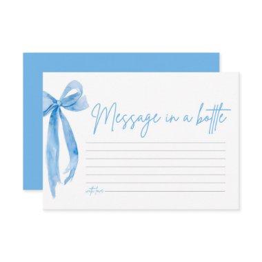 Dusty Blue Bow Message In A Bottle Game