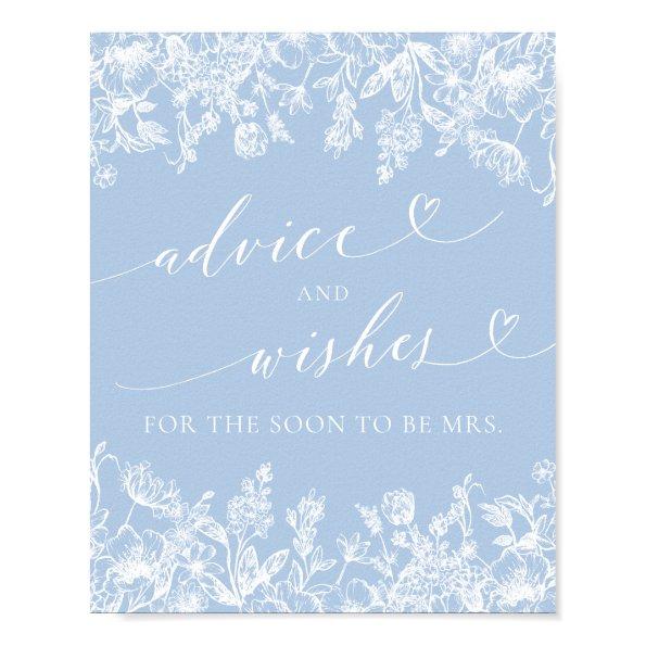 Dusty Blue  Advice and Wishes Sign