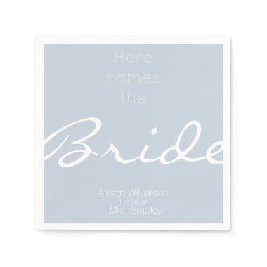 Dusty Blue  Here Comes the Bride Napkins