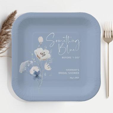 Dusty Blue Bridal Shower Paper Plates