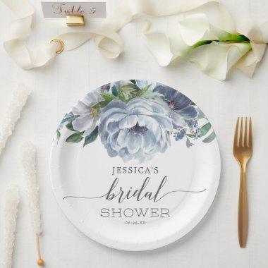 Dusty Blue  Paper Plates