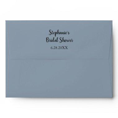Dusty Blue  Wedding Minimal Custom Envelope