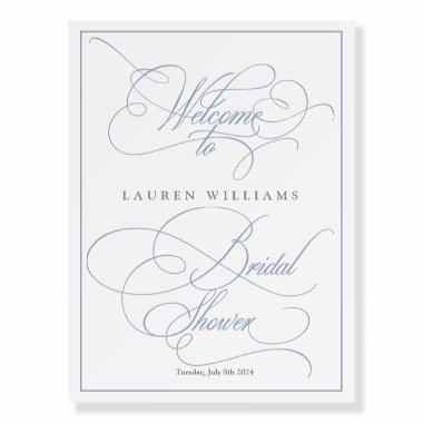 Dusty Blue Calligraphy  Welcome Foam Board