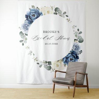 Dusty Blue Champagne Ivory Photo Booth Backdrop