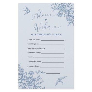 Dusty Blue Chinoiserie Bridal Advice and Wishes