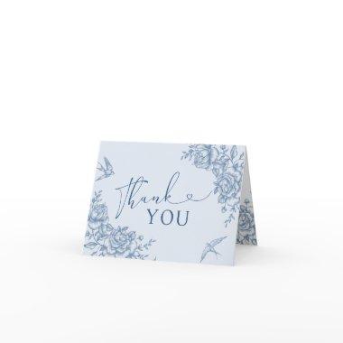 Dusty Blue Chinoiserie Bridal Shower Folded Invitations