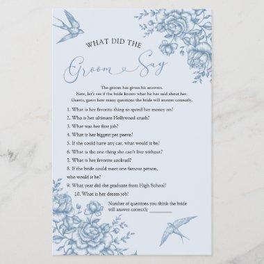 Dusty Blue Chinoiserie Bridal What Groom Say