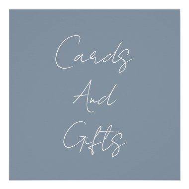 Dusty Blue Elegant  Wedding Classy Poster