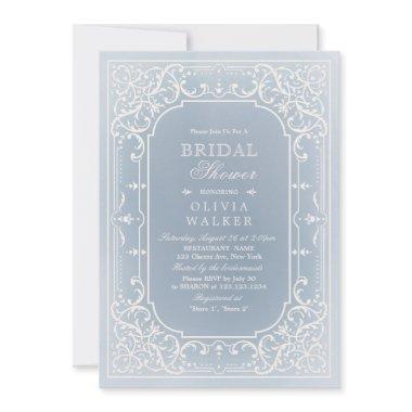 Dusty blue elegant romantic vintage