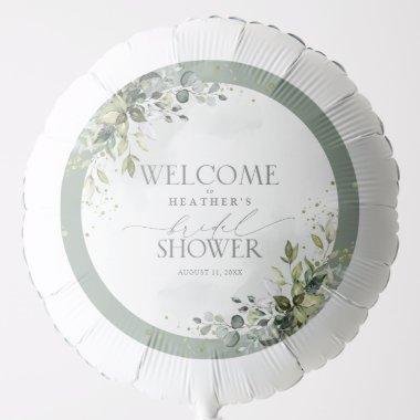 Dusty Blue Eucalyptus Botanical Shower Welcome Balloon