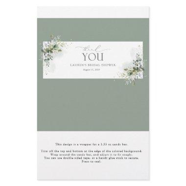Dusty Blue Eucalyptus Shower Candy Bar Wrapper