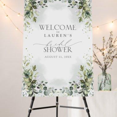 Dusty Blue Eucalyptus Watercolor Shower Welcome Foam Board
