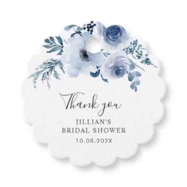 dusty blue floral bridal shower favor tags