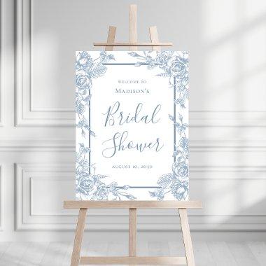 Dusty Blue Floral  Foam Board