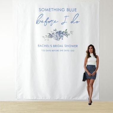 Dusty Blue Floral Bridal Shower Photo Backdrop