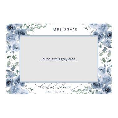 Dusty Blue Floral  Photo Booth Poster