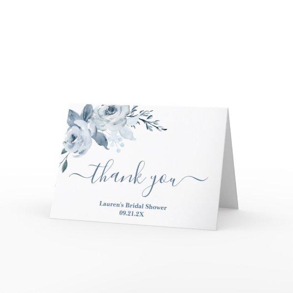 Dusty Blue Floral  Thank You