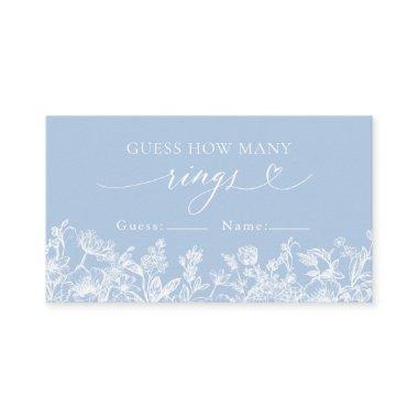 Dusty Blue Floral Guess How Many Rings Game Enclosure