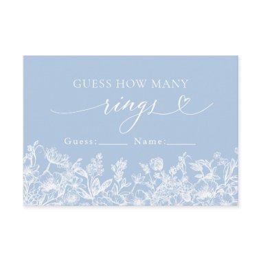 Dusty Blue Floral Guess How Many Rings Game Enclosure