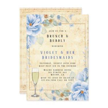 Dusty Blue Floral Musical Brunch & Bubbly