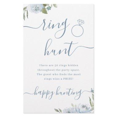 Dusty blue floral ring hunt  game