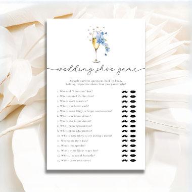 Dusty Blue Floral Wedding Shoe Bridal Shower Game