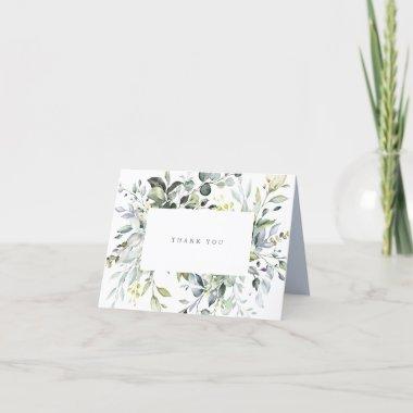 Dusty Blue Florals Thank You Invitations