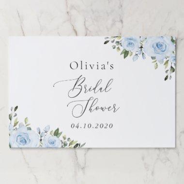 Dusty Blue Flowers, Greenery, Boho,  Paper Pad