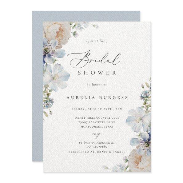 Dusty Blue Garden Floral