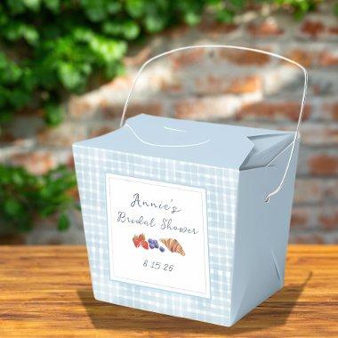 Dusty Blue Gingham Brunch  Fun Picnic Favor Boxes