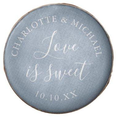 Dusty Blue Love Is Sweet Wedding Chocolate Covered Oreo