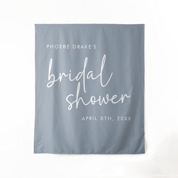 Dusty Blue Minimal Script  Backdrop