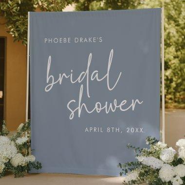 Dusty Blue Minimal Script  Backdrop