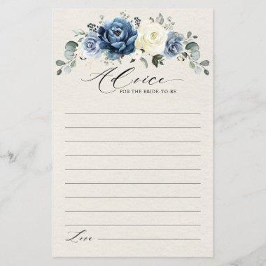 Dusty Blue Navy Champagne Bridal Shower Advice