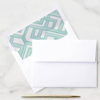 Dusty Blue Pattern Envelope Liner
