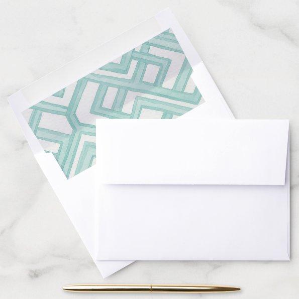 Dusty Blue Pattern Envelope Liner