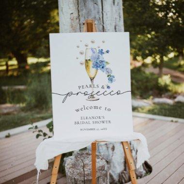 Dusty Blue Pearls & Prosecco  Welcome Foam Board