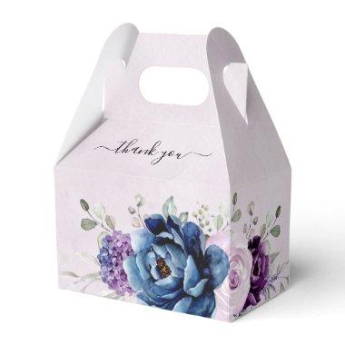 Dusty Blue Purple Lilac Blooms Bridal Shower Favor Favor Boxes