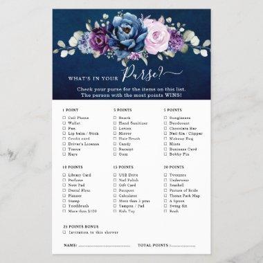 Dusty Blue Purple Navy Lilac Bridal Shower Game