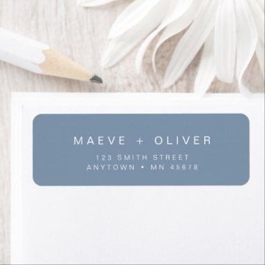 Dusty Blue Return Address Label Modern Minimalist
