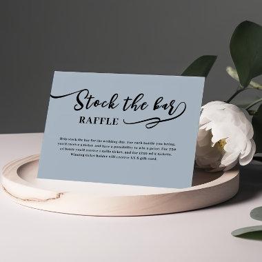 Dusty Blue Script Stock the bar  Enclosure