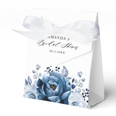 Dusty Blue Slate Navy Botanica     Favor Boxes