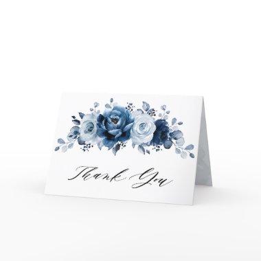 Dusty Blue Slate Navy  Wedding Thank You